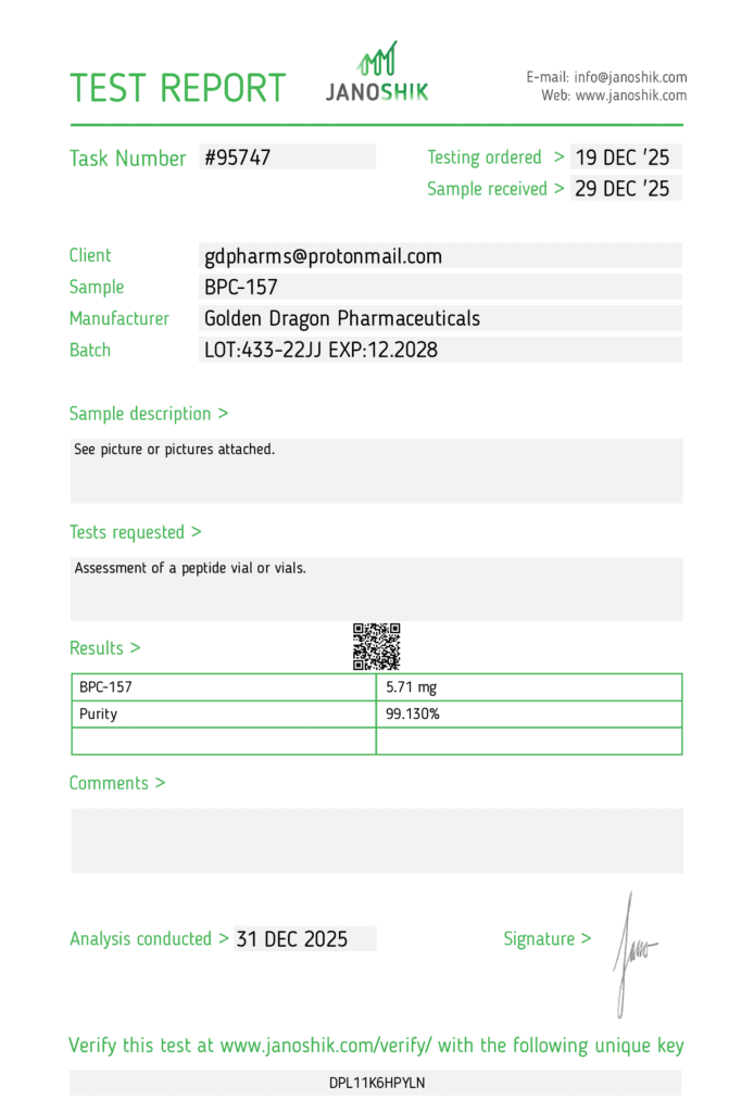 BPC-157 5 mg - Golden Dragon
